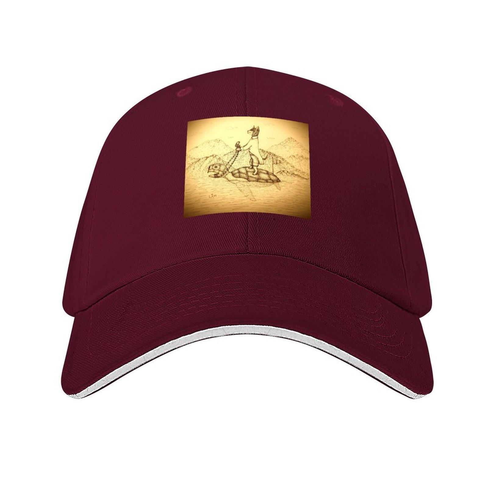 The Cat and the Turtle Adventure Baseball Cap hard hat foam party Hat black Brand Unisex cap Golf Unisex Womens