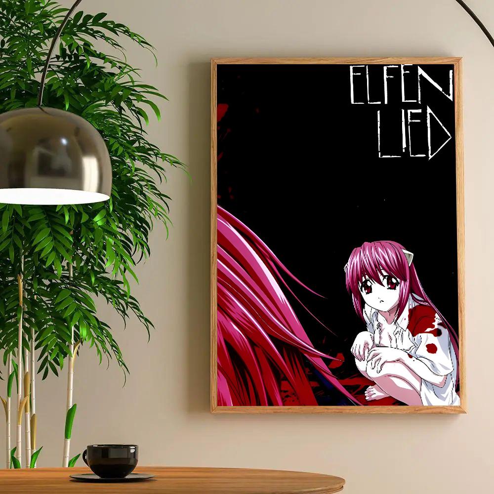 1pc Hot Classic Japanese Retro Elfen Lied Anime Poster HD Posters Home Room Bar Cafe Decor Art Wall Painting Picture
