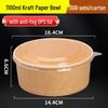 Kraft Paper Takeaway Bowls with Lids