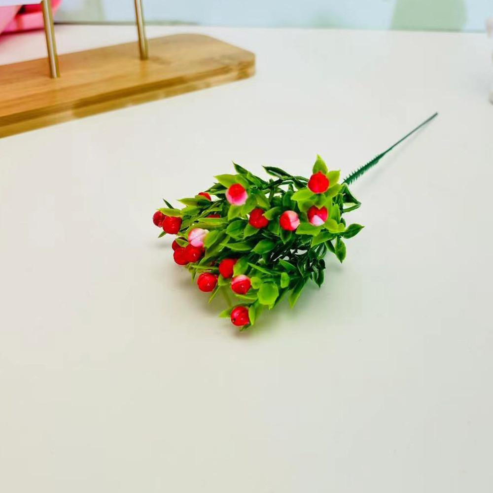 

Пластиковый Милан Частицы Цветок Искусственный Букет Для Постановки Сцен Съемки Bright Red