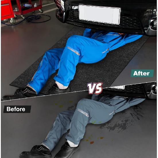 36" X 60" Oil Drip Mat For Garage Driveway, Reusable Rubber Floor Oil Spill Leak Absorbent Pads For Motorcycle Car Oil Leak Stain Resistant(1Pcs)