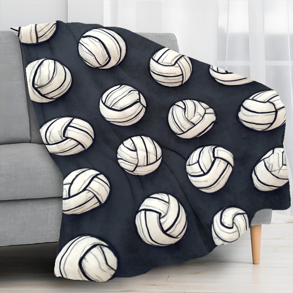 Volleyball-Themed Flannel printed blanket suitable for all seasons suitable for living room office sofa and travel