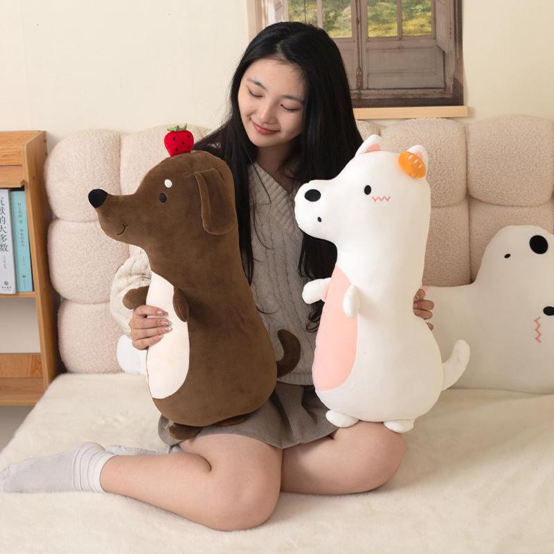 Long Strip Hug Pillow West Highland White Terrier Sausage Dog Dachshund Stuffed Plush Toys Home Decoration