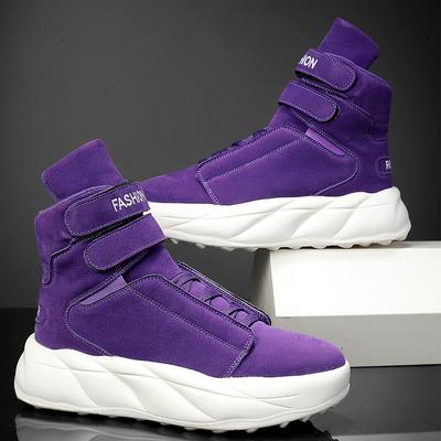Fashion Brand Purple Height Increasing Sneakers Men Designer Platform Shoes Men Rock Punk Shoes Streetwear Casual Sneakers Men Trainers