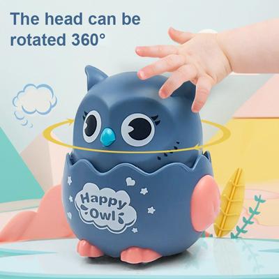 1Pc Funny Owl Toy Press Mechanical Sliding Toy Baby Boy Girl Kids Gifts