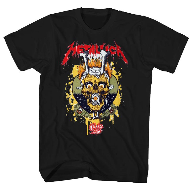MetallicaT T-Shirt Heavy Metal Neues Album Cover Gothic Dark Rock Baumwolle Oversized Kurzarm Herren und Damen Streetwear Kleidung