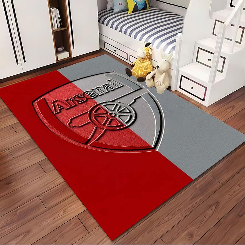 Arsenal Logo Red Gray Carpet suitable as a non-slip mat for the living room or bedroom sofa