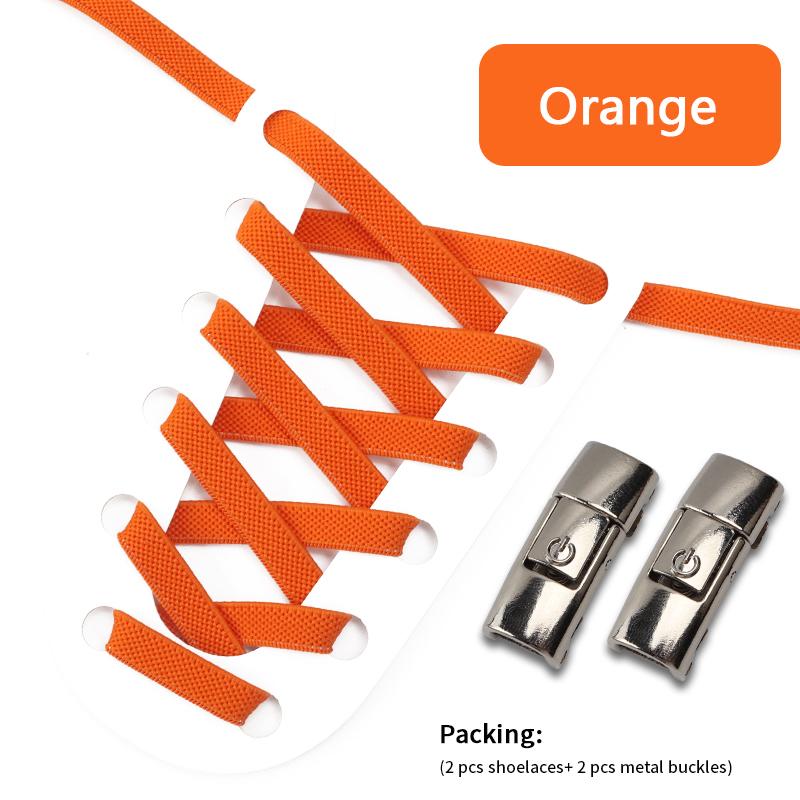 New No Tie Shoe Laces Press Lock Shoelaces Without Ties Elastic Laces Sneaker Kids Adult 8MM Widened Flat Shoelace for Shoes