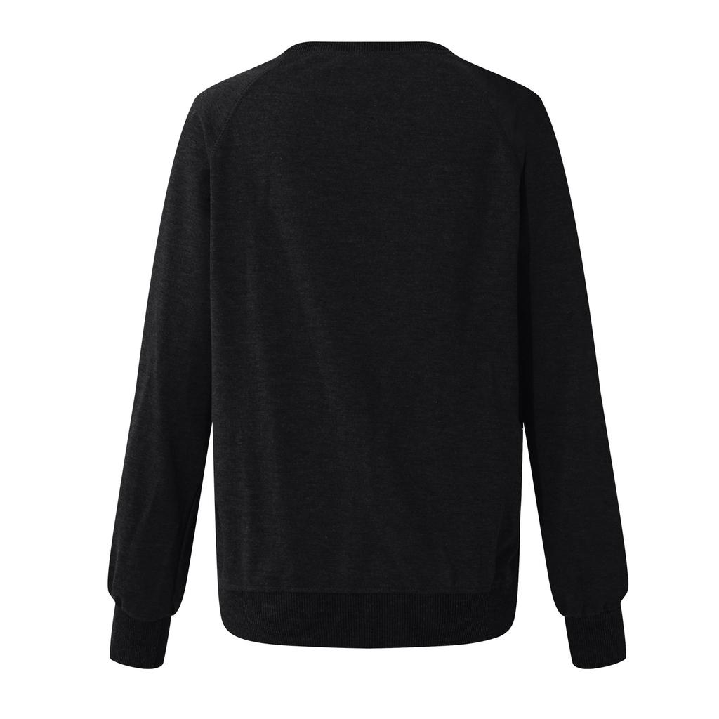 Dámský ležérní módní vánoční svetr s dlouhým rukávem a výstřihem do O