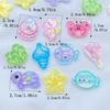 10Pcs New Cartoon Acrylic Crabs, Seahorses, Starfish Series Flat Back Cabochons Scrapbooking DIY Jewelry Craft Decoration