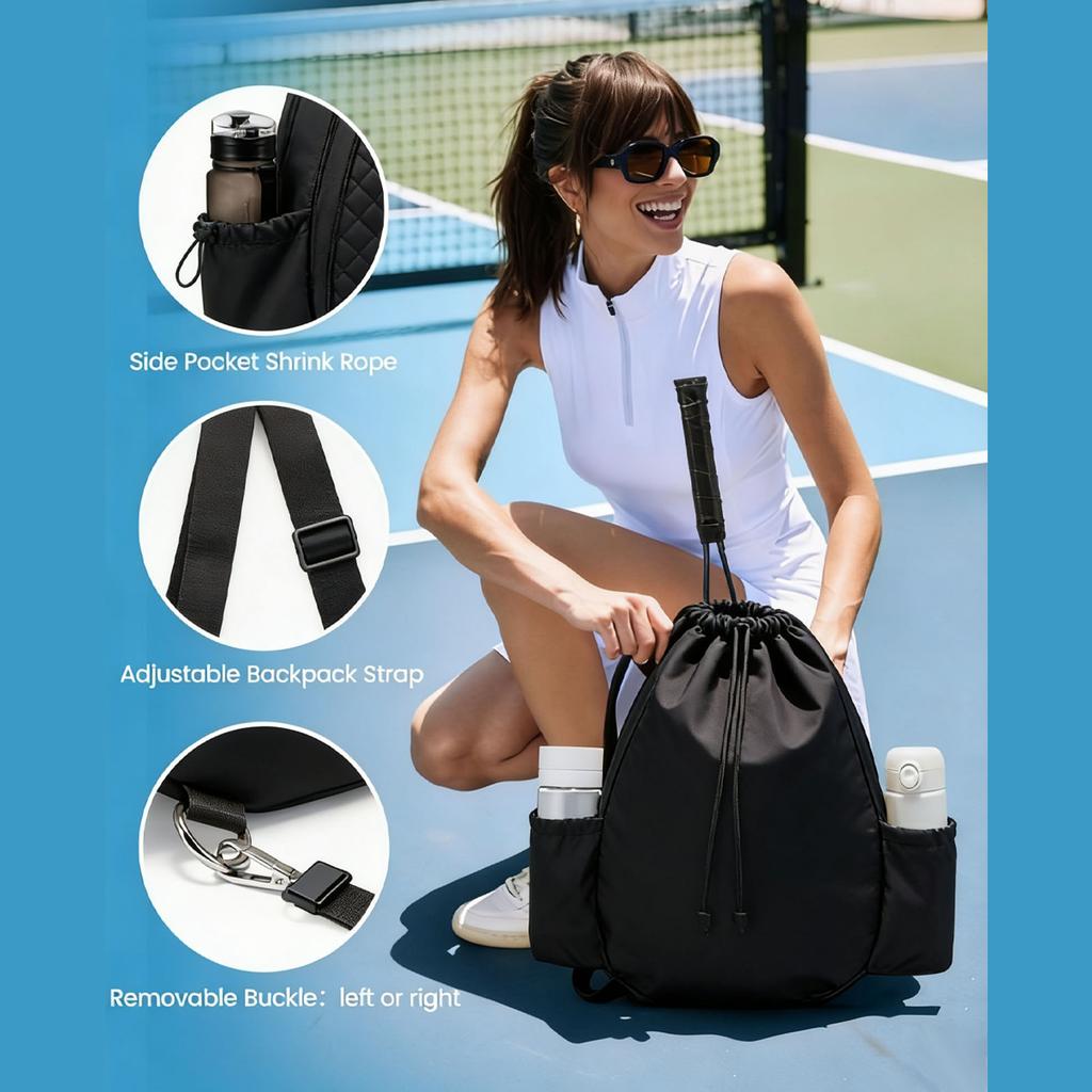 Tennis Racket Bag Lightweight Waterproofing Men Women Tennis Sling Backpack for Tennis Badminton