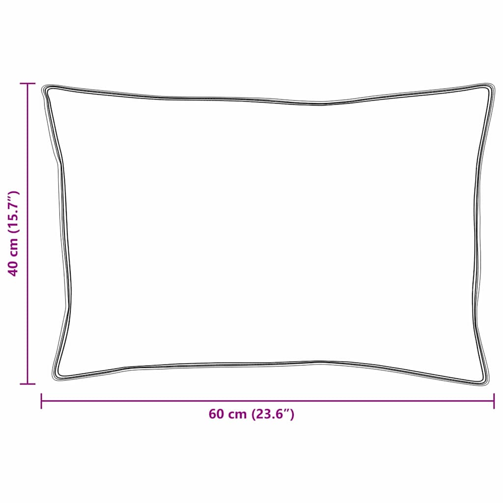 Pillow with Pillowcase White 40 X 60 Cm Cotton