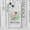 Heartstopper Handyhülle für IPhone 16 15 14 11 12 13 Pro Max XS SE2 7 8 15Plus Charlie Nick Transparentes Silikon Weiche Rückseite