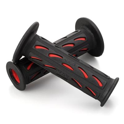 Daytona PROGRIP Motorcycle 115mm Handlebar Diameter 724 Mini 98076 Grips, 22.2mm (Moped), Anti-Vibration Gel, End-Penetration, Type, Red,
