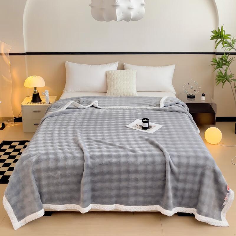 

Shengfuni Faux Rabbit Fur Multi-functional Blanket