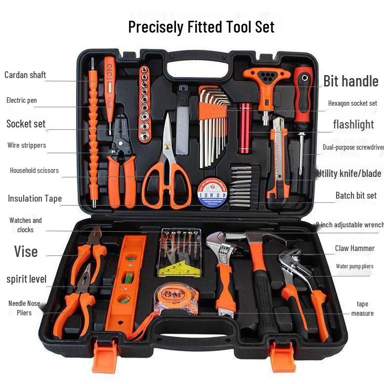 Multifunctional Household Repair Tool Set for Car and Electrician Use