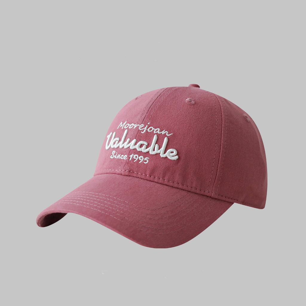 

Casual Cotton Baseball Cap With Wide Brim For Men Women Sun Protection Summer Wear рожевий