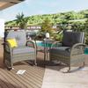 Balcony Furniture Set, Outdoor Garden Furniture with Coffee Table, Patio Furniture with Cushions for Balcony, Terrace, Garden
