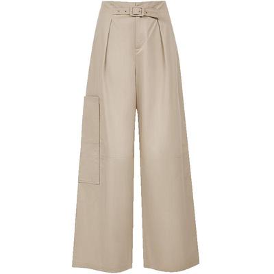 Women's Loose Fit Belted Casual Pants