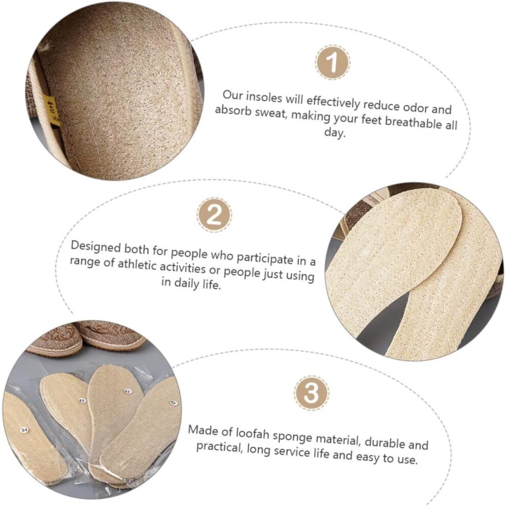 Natural Loofah Insoles Shoes Cushion Breathable Wear-resistant Loofah Insole