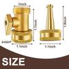 2 Set Brass Water Nozzles With Washers for Standard 3/4 Inch Thread Garden Hoses