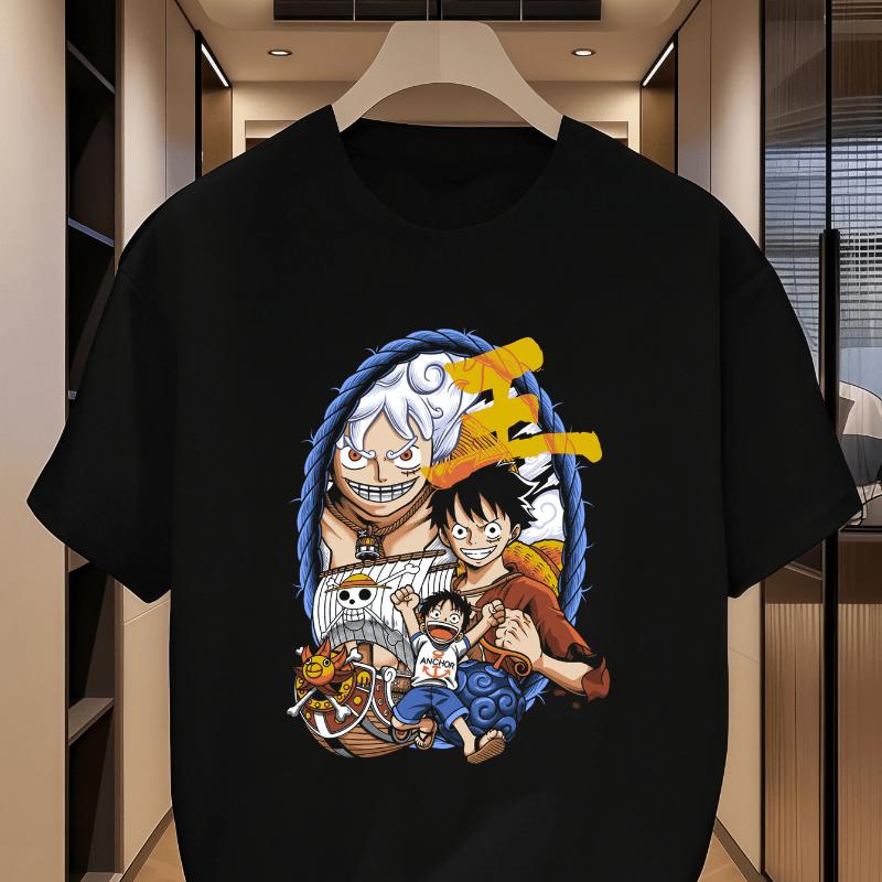 American Retro Powerful Adventure Theme T-shirt Summer New Retro Fashion Men's and Women's Streetwear