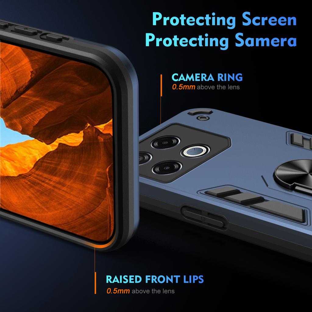 For Infinix GT 20 Pro 5G Case PC+TPU Ring Holder Kickstand Phone Cover