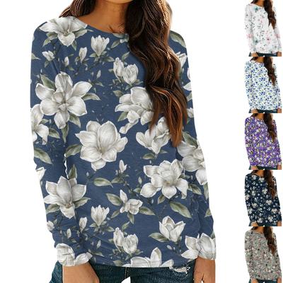 Womens Long Sleeve Round Neck Shirts Basic Tee Casual Top Fall Trendy Tunic Outfits Fitted T Shirts