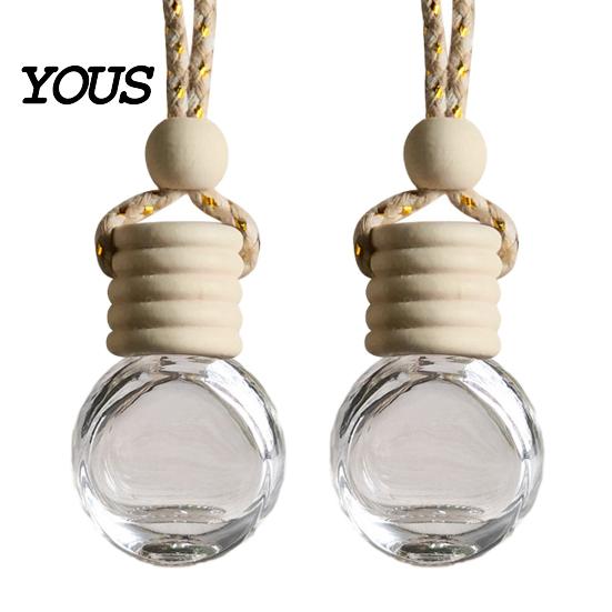 Indoor Aromatic Hanging Decor Car Perfume Bottle Pendant, Creative Air Freshener Diffuser Essential Oil for Vehicle, Portable Holder, Interior
