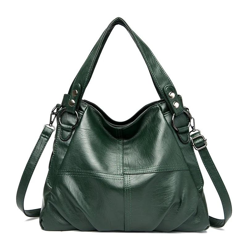 Soft Leather Luxury Handbags Women New Casual Tote Bag Designer Ladies Large Shoulder Crossbody Handbag Sac for Female Patchwork