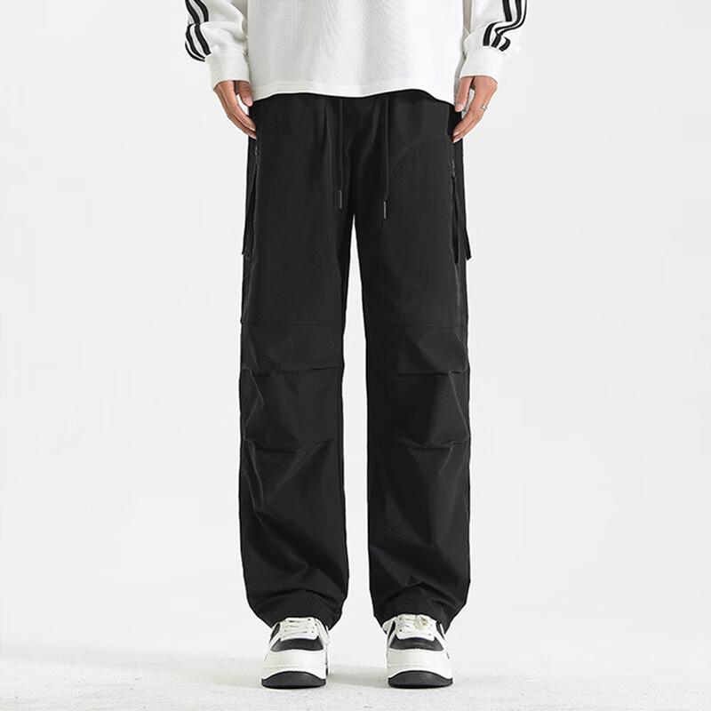 Wassup Sohot Men's Loose Straight Cargo Pants