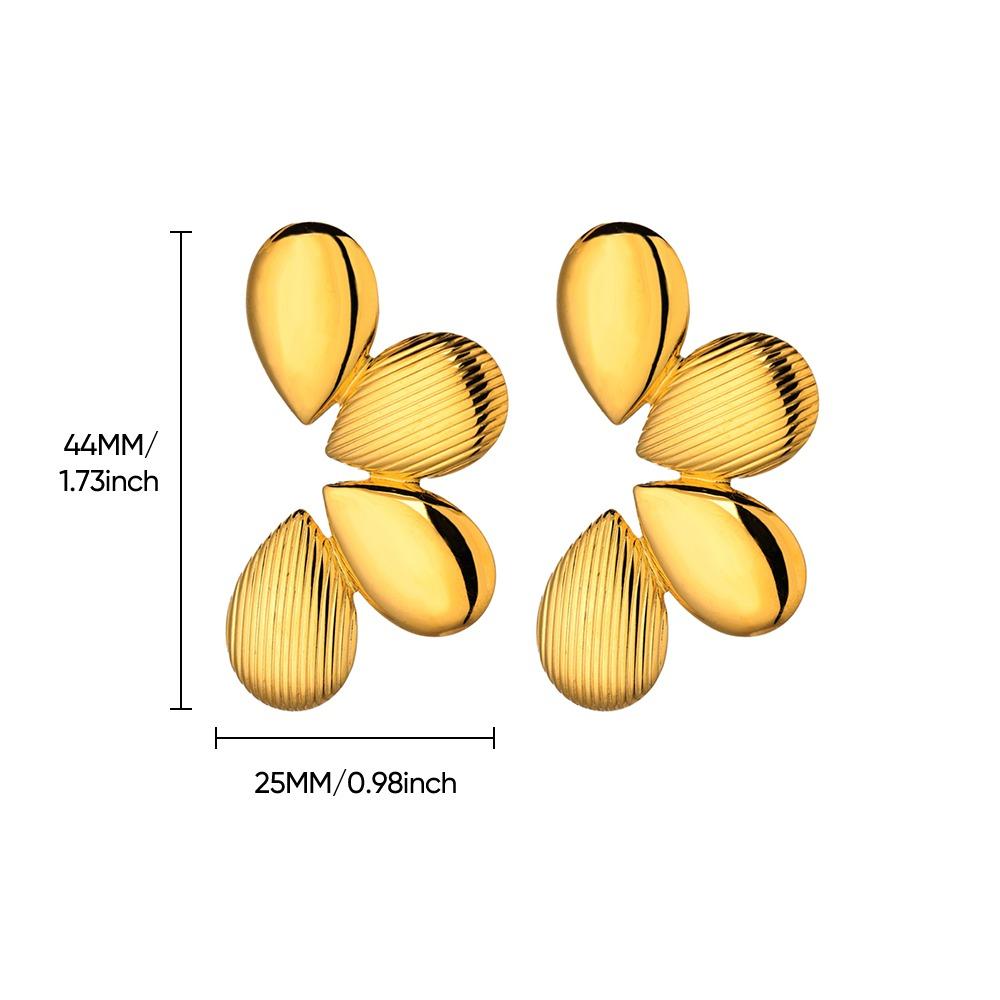 Glossy Spiral Sesign Stud Earrings For Women Stainless Steel Punk Creative Minimalist Stud Earringtrendy Jewelry Gifts Mujer