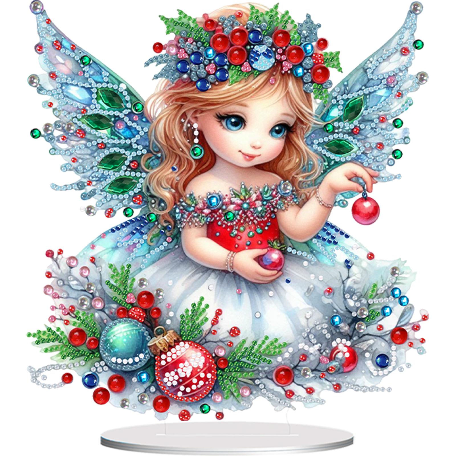 

Acrylic Special Shape Christmas Train Table Top Diamond Painting Ornament Kits Rhinestones Desktop Ornaments for Adults Beginner