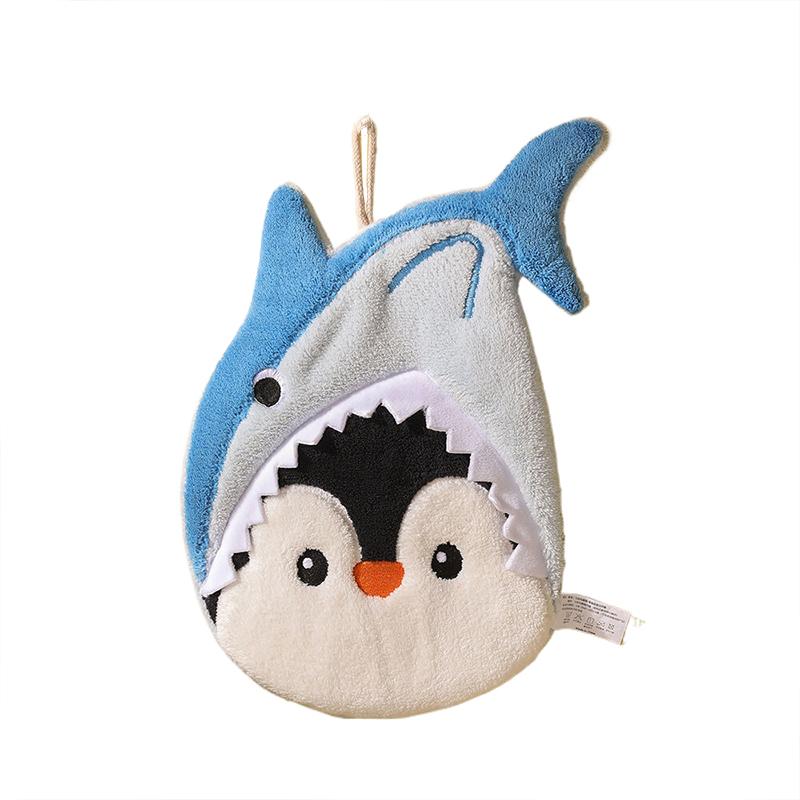 Cartoon Penguin Hand Towel Kitchen Bathroom And Toilet Hand Towel Hanging Type With Super Water Absorption Quick Drying