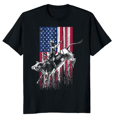 Bull Riders American Flag Unisex T-shirt