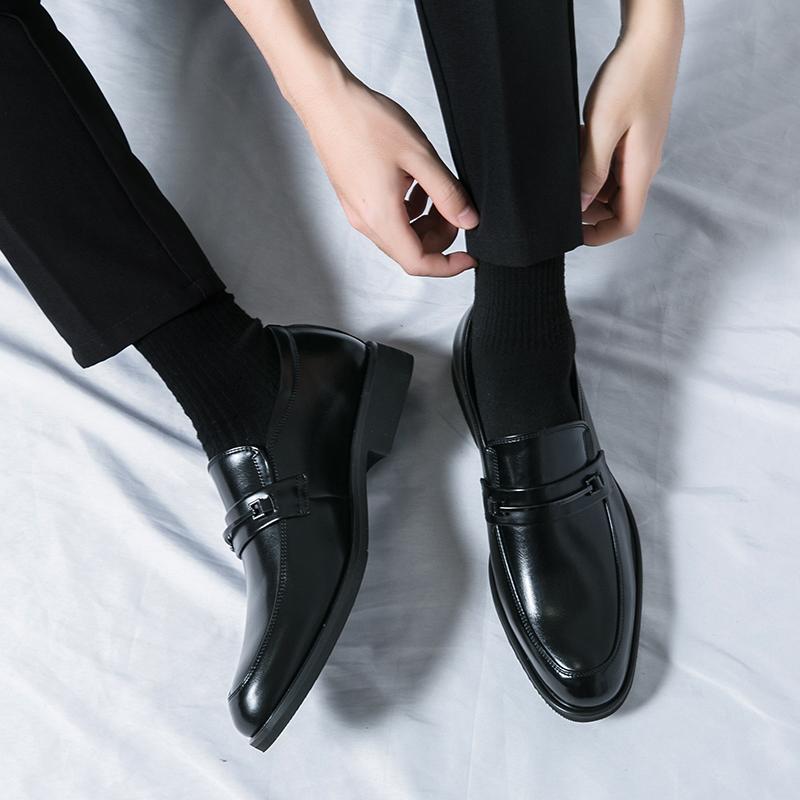 Fashion Leather Shoes Man Casual Loafers Luxury Design Slip on Male Dress Shoes Leisure Style Big Size Good Wear-resistant Sole