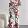 European and American Autumn and Winter Casual Long-sleeved Suit Women's Hooded Sweater Trousers Two-piece Set Retro Elements