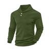 Men's Solid Color Lapel Plaid Sweatshirt Men's Casual Fashion Sweatshirt