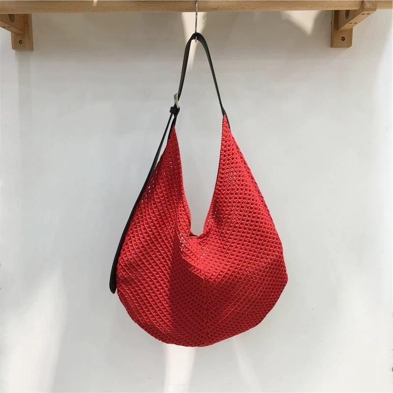 Single-shoulder Bag, Women's Summer Beach Bag, Niche Hollowed-out Fashionable Tote Bag