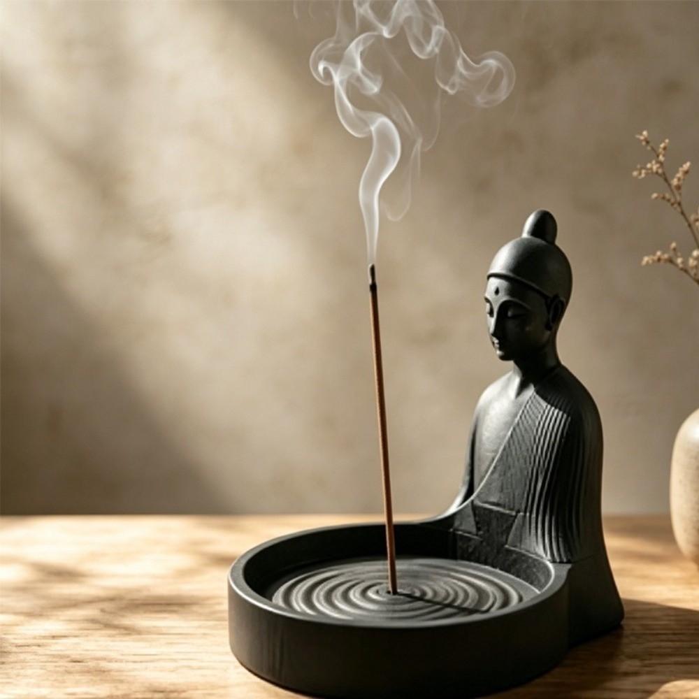 Meditating Monk Chinese Incense Stick Holder Zen Style Stick Incense Holder Meditation Room