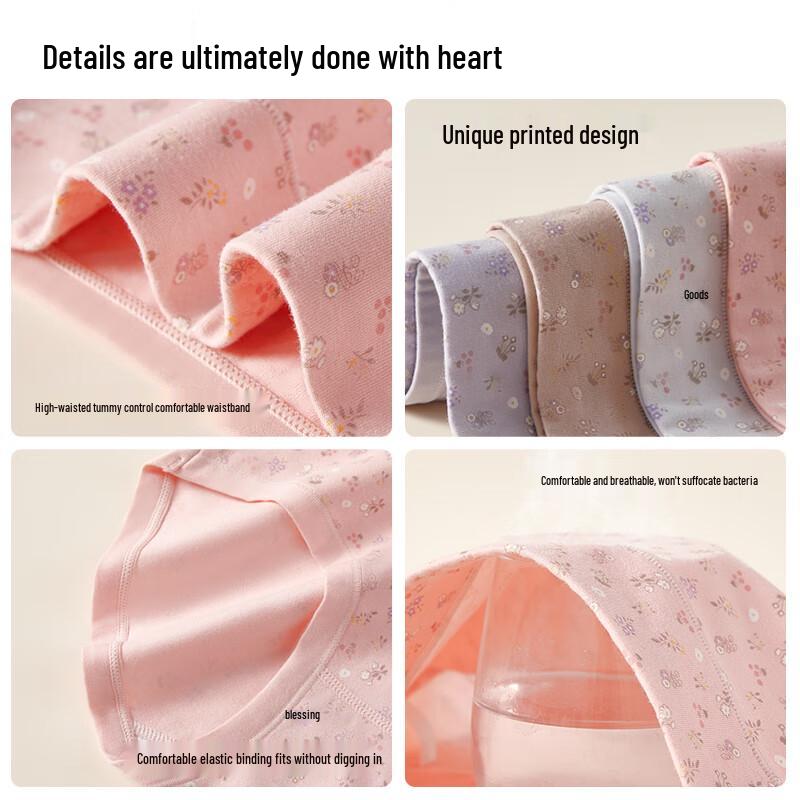 Urban Beauty Women's High-Waist Cotton Briefs 4-Pack