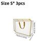 3pcsGold Edge Gift Bag Wedding Holiday Party Gift Packaging Bag Clothing Jewelry Handheld Paper Bag