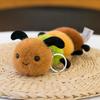 Cute Plush Simulation Insect Pendant PP Cotton Cartoon Keychain Pendant Spider Bee Stuffed Doll Toy Bag Decor Gift