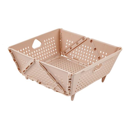 Collapsible Colander Folding Drain Basket with Resting Feet Dishwasher Safe Kitchen Food Strainer for Fruit Vegetables Pasta