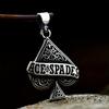 Nowy projekt Poker Ace of Spades naszyjnik dla mężczyzn biżuteria w kształcie serca na prezent