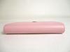 Authentic BVLGARI Light Pink Cream Leather Gold H/W Flap Wallet Continental #a440  Refurbished