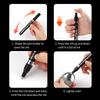 3/1pcs Chrome Pen Markers Mirror Waterproof Paint Repair For Rock Ceramic Glass Metallic Gold Silver Copper 2mm Nib