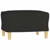 Vidaxl 3-Seater Sofa With Footstool, Black, 180 Cm, Fabric