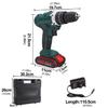 6500/13000mah 2 Speed 48V battery Power Drills Screwdriver 25+3 Torque Rechargeable Cordless Electric Drill Drilling New