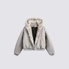 Winter Vintage American Style Padded Hooded Coat Men Women Solid Color Workwear
